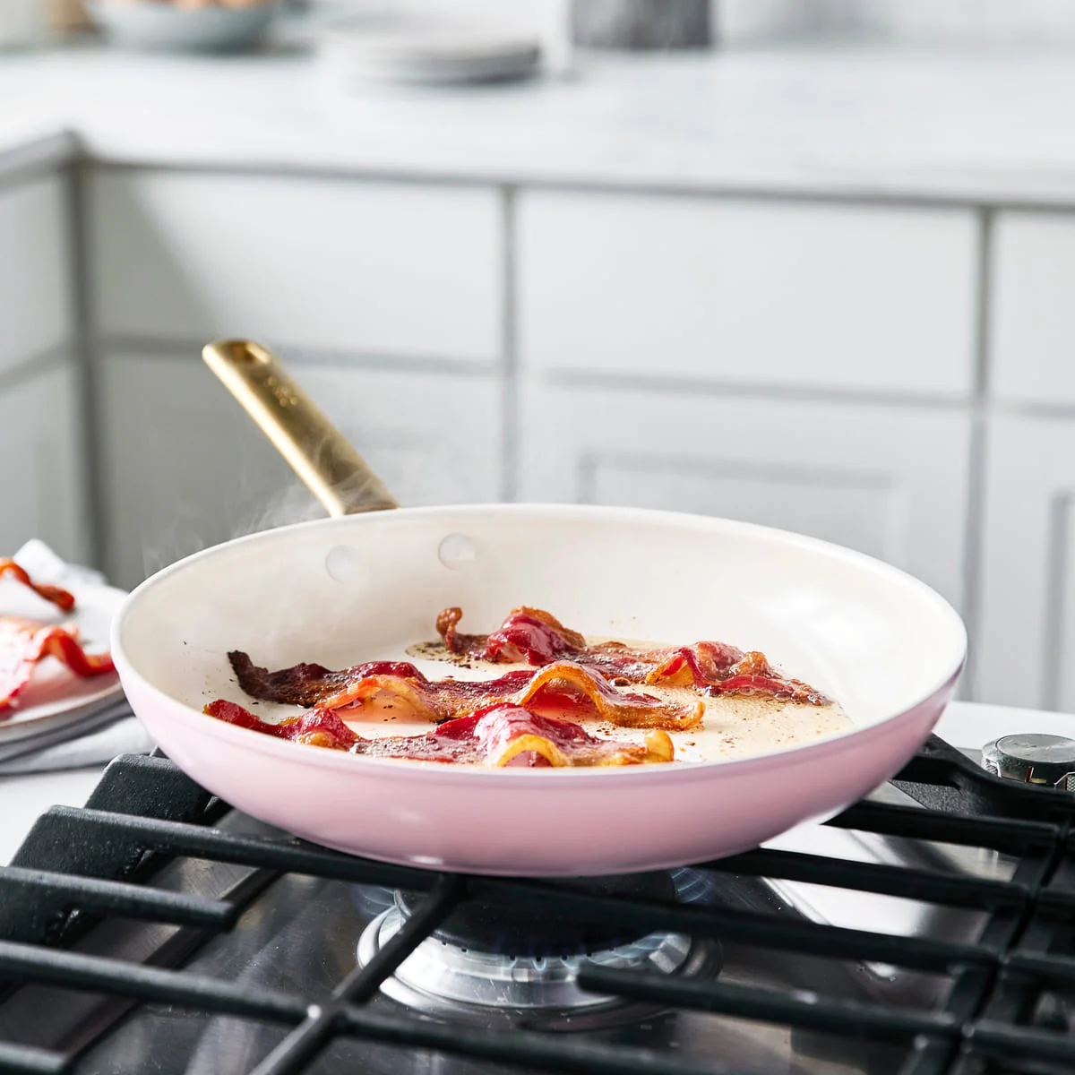 Greenpan Padova 24cm Frying Pan- Pink with gold