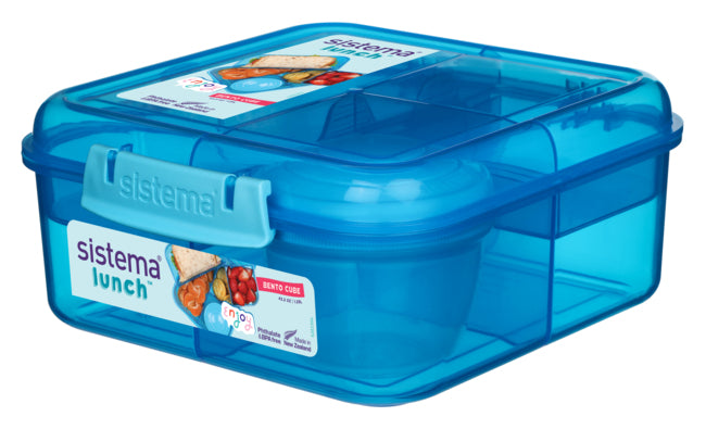 Sistema 1.25L Bento Cube With Yogurt Pot
