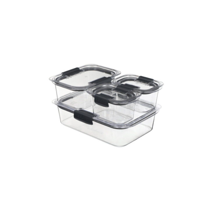 Sistema Brilliance 8 Piece Food Storage Set with Lids, Plastic