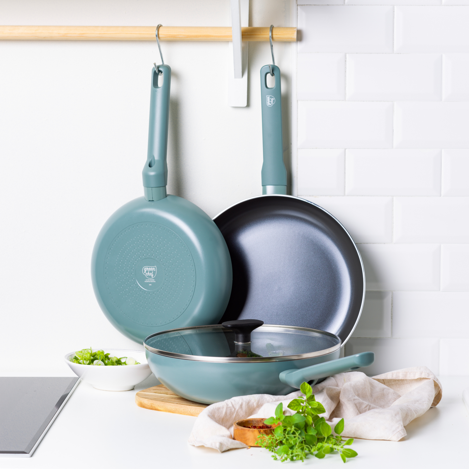 GreenChef Tones Covered Wok 28/32cm