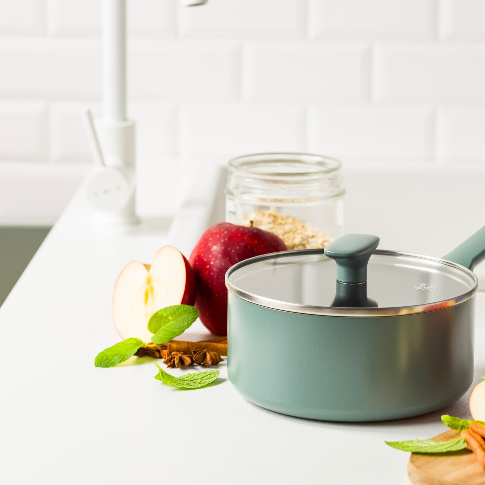 GreenChef Tones 18 cm Covered Saucepan – 2.03 L