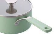 KitchenAid Pistachio Covered Saucepan 18cm/2.13L - Healthy Ceramic Non-Stick, Non-Toxic PFAS Free, Induction, All Stovetops
