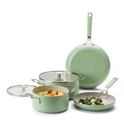 KitchenAid Pistachio Open Wok 28cm - Healthy Ceramic Non-Stick, Non-Toxic PFAS Free, Induction, All Stovetops