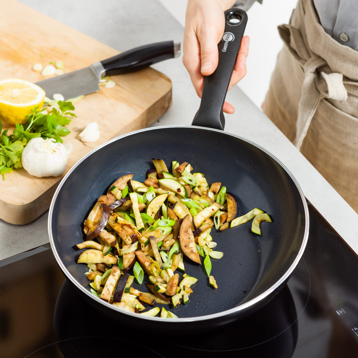 GreenPan Torino Black Open Wok 28cm