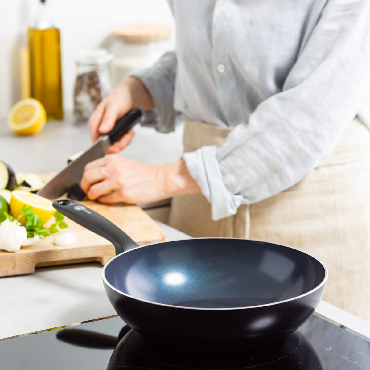 GreenPan Torino Black Open Wok 28cm