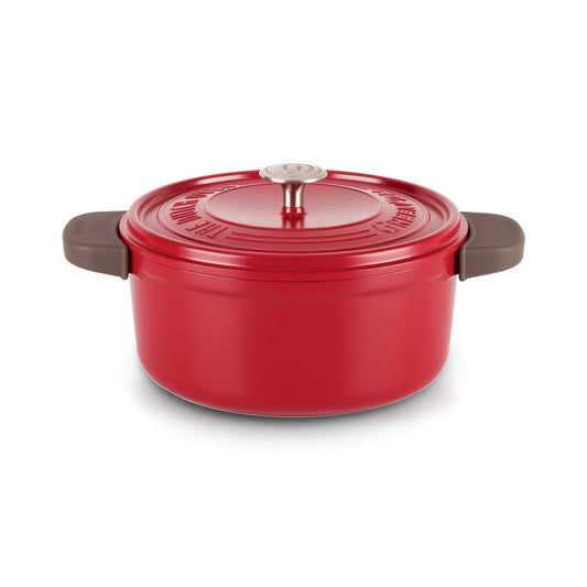 Greenpan Featherweights 24cm Casserole with Lid- Scarlet Red