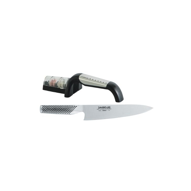 Global 2 Pices Starter Set (20C Cook's Knife & Sharpener)