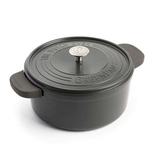 Greenpan Featherweights 28cm Casserole with Lid-Browny Black