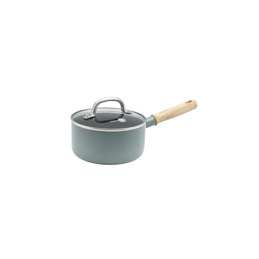 Greenpan Mayflower 18cm Saucepan with 2 Spouts and Lid