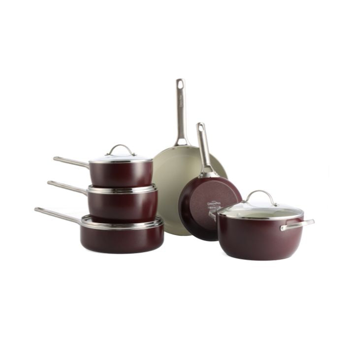 Greenpan Padova 18cm Saucepan-Chocolate Truffle