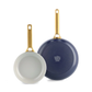 Greenpan Padova 26cm Frying Pan- Blue with gold