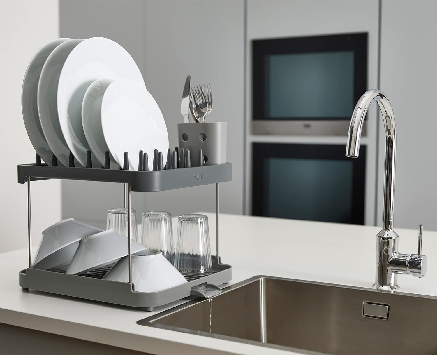 Joseph Joseph Duo 2-Tier Dish Rack Grey