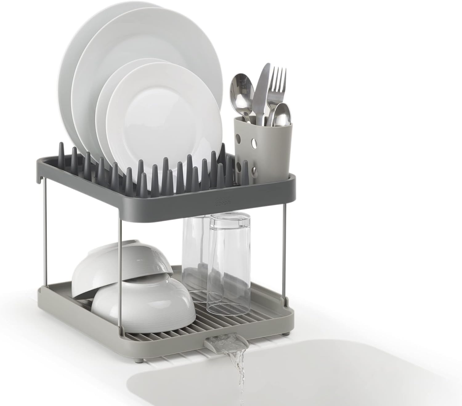 Joseph Joseph Duo 2-Tier Dish Rack Grey