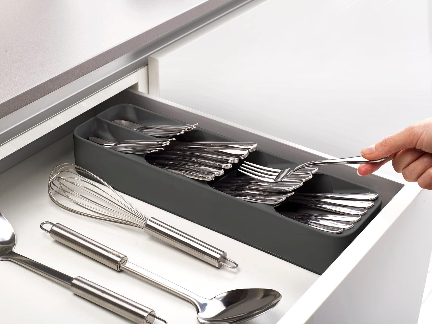 Joseph Joseph Duo In-Drawer Cutlery Tray Grey