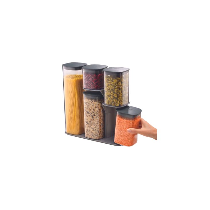 Joseph Joseph Podium™ 5-piece Grey Storage Container Set