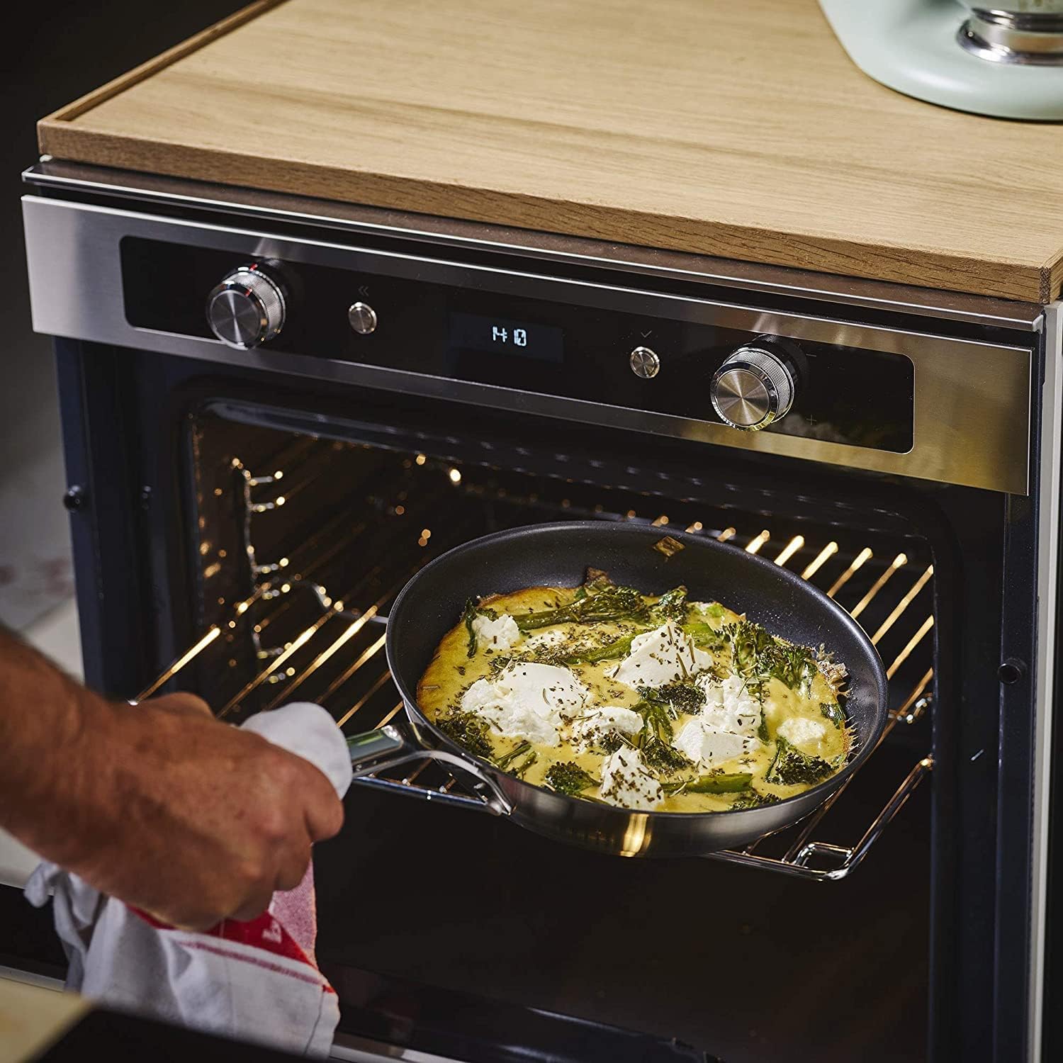 KitchenAid Classic Stainless Steel 24cm Ceramic Frying Pan