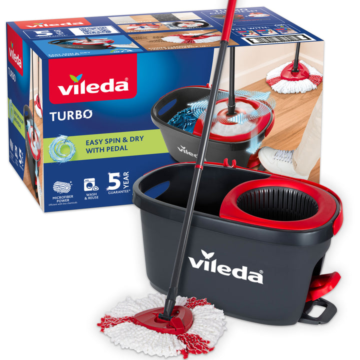 Vileda Turbo Deep Clean Spin Mop and Bucket Set