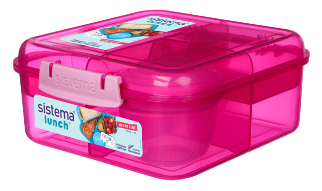 Sistema 1.25L Bento Cube With Yogurt Pot