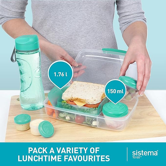 Sistema 1.76 Bento Box To Go- Minty Teal