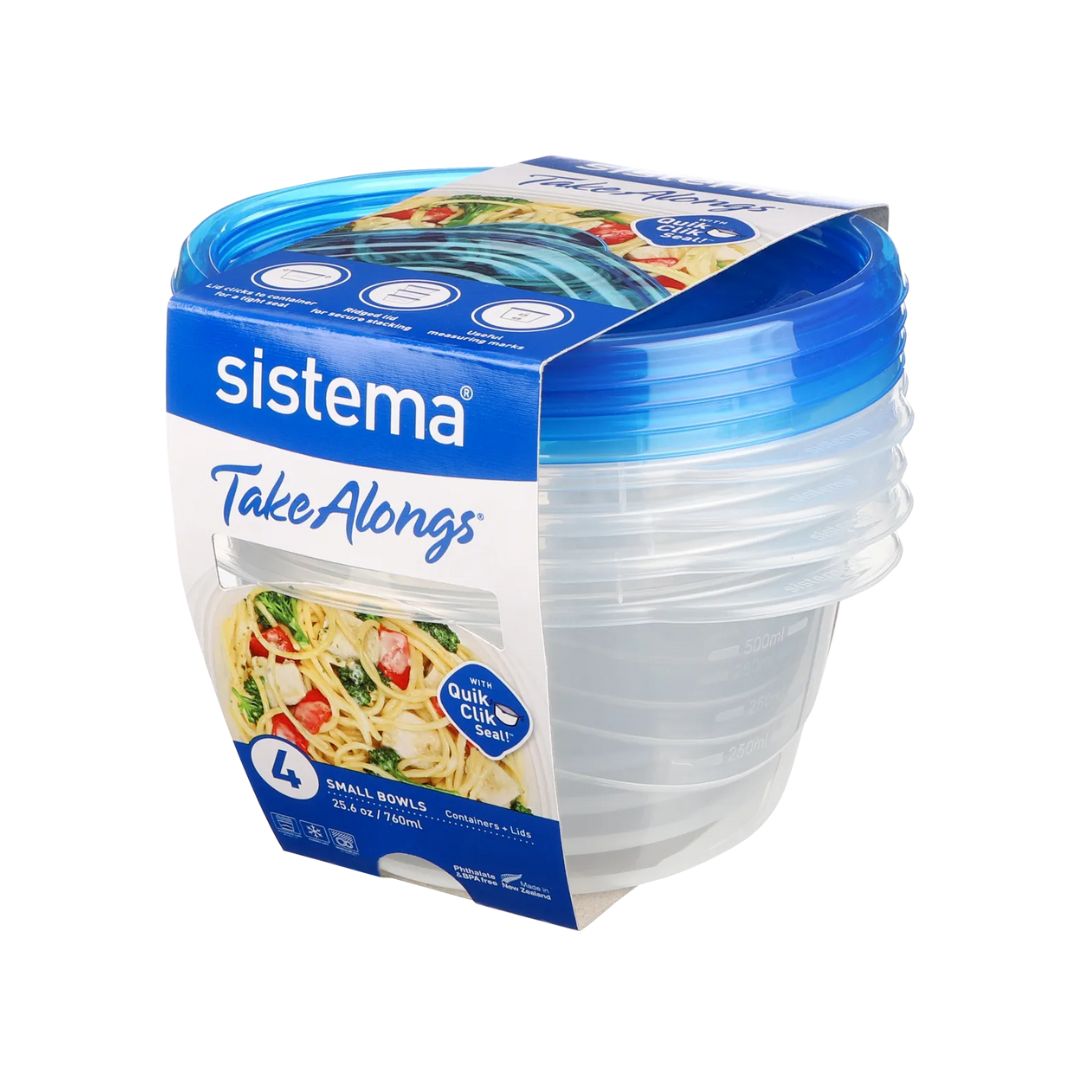 Sistema TAKEALONGS 760ML SMALL BOWL 4PACK