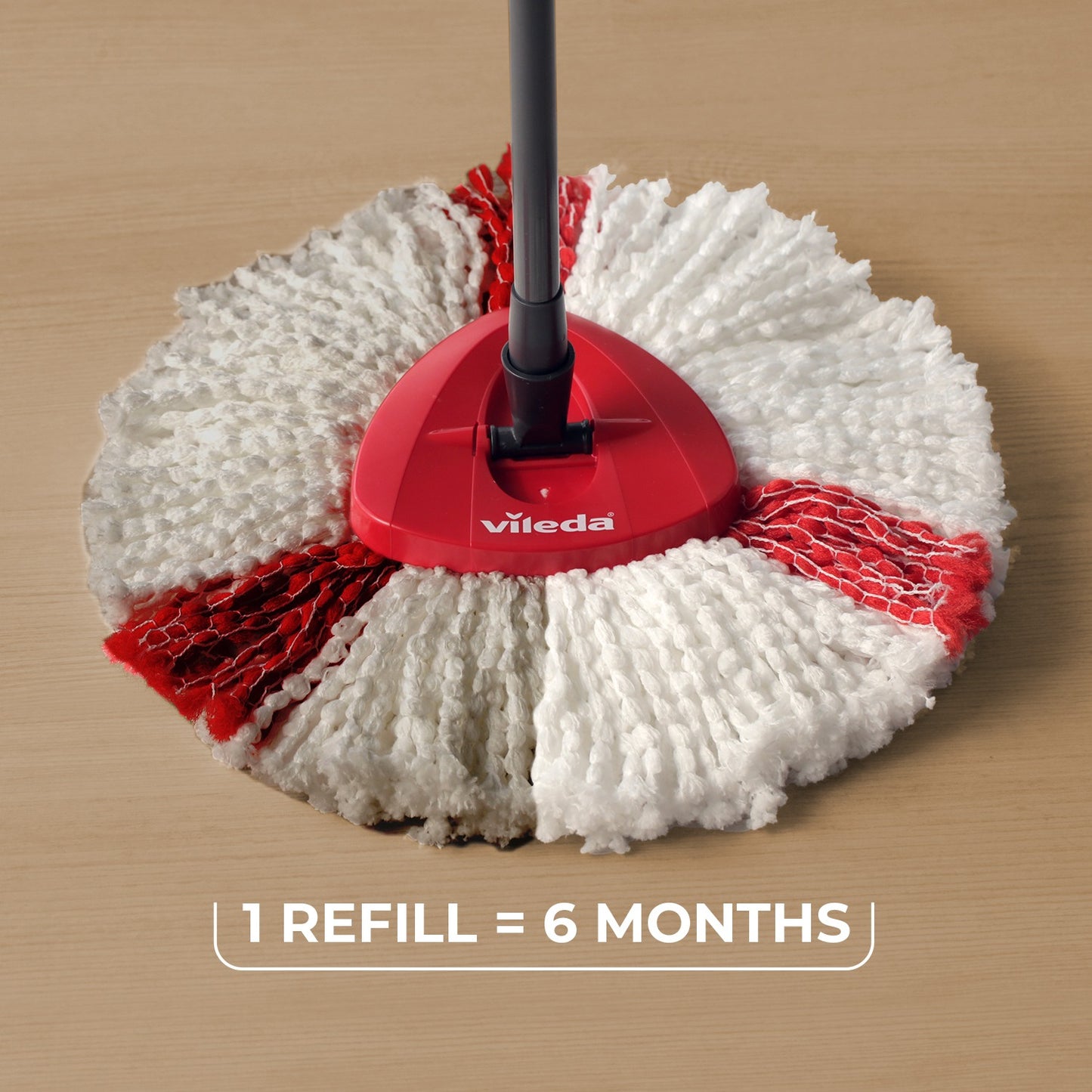 Vileda Easy Wring & Clean Turbo Spin Mop (with extra 2 mop heads)