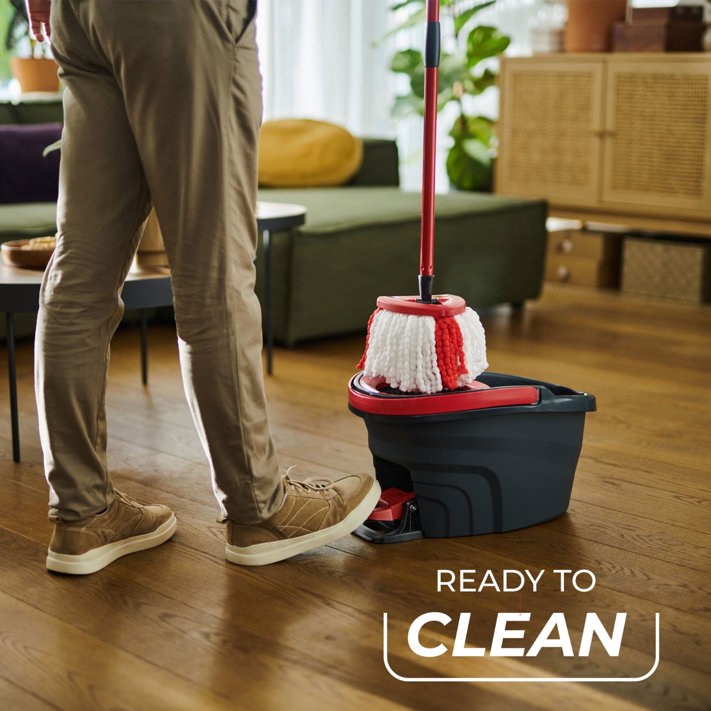 Vileda Easy Wring & Clean Turbo Spin Mop (with extra 2 mop heads)