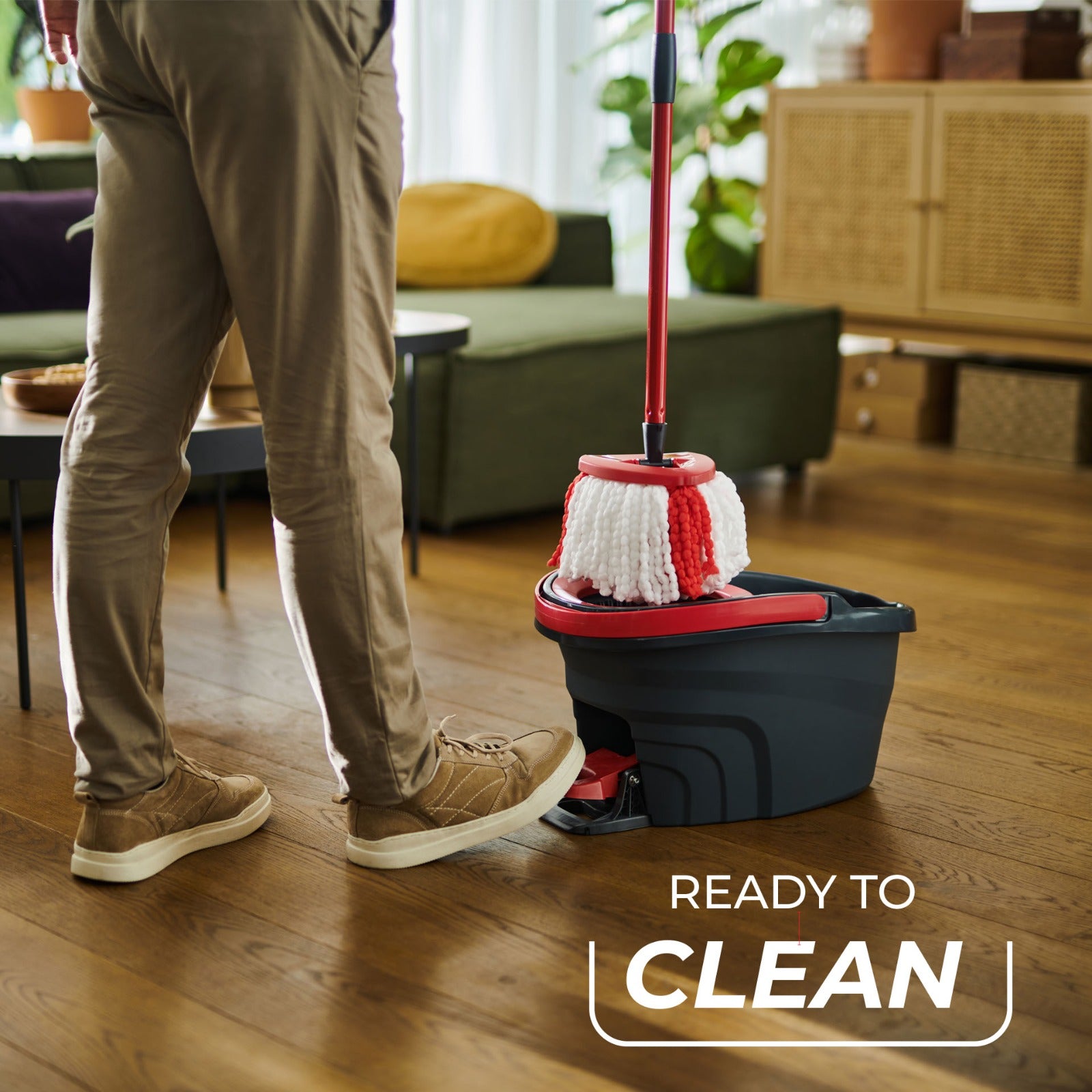 Vileda Easy Wring & Clean Turbo Spin Mop (with extra 2 mop heads)
